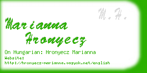 marianna hronyecz business card